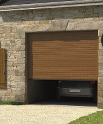 Porte de garage enroulable Excelis - motorisée - lames aluminium isolées - étanche à l'air_0
