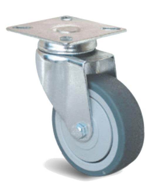 Roulette uniroll caoutchouc grise à platine pivotante 50mm - GUITEL HERVIEU - 66502 - 867329_0