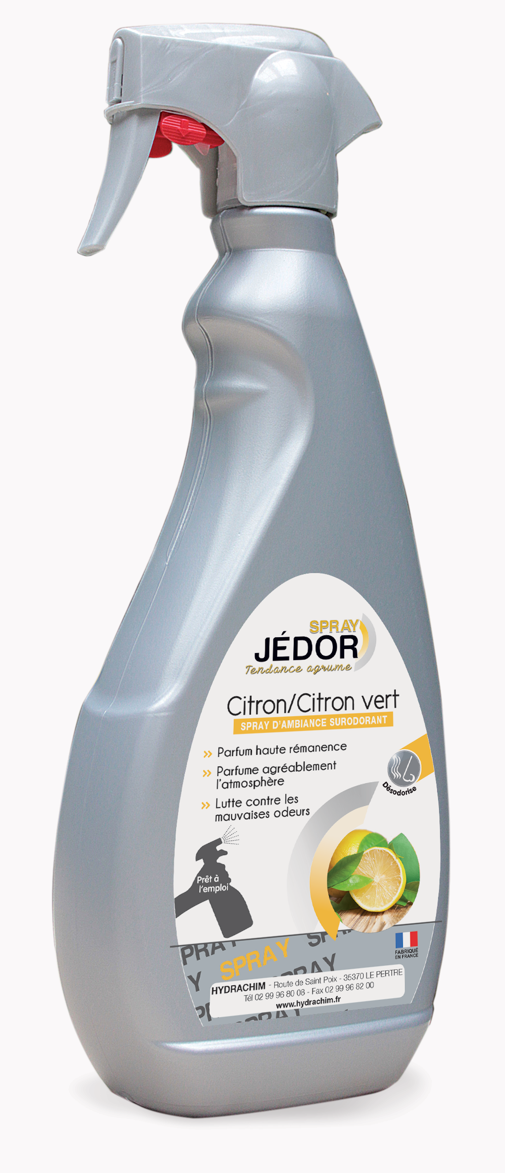 Spray surodorant rémanent - Parfum citron - Désodorisant prêt à l'emploi_0