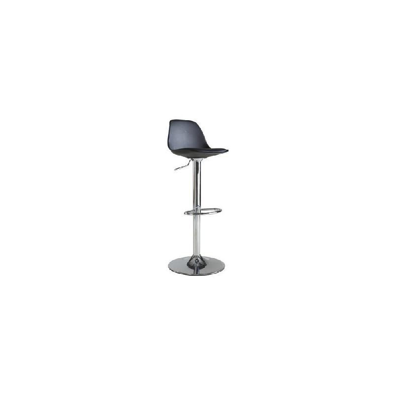 TABOURET HAUT DE BAR COCKTAIL   HAUTEUR AJUSTABLE  - NOIR