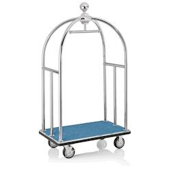 Chariot à bagages en Acier Inoxydable bleu  L 1120 mm l 610 mm H 1860 mm 4 Was Germany - bleu inox 4442 001_0