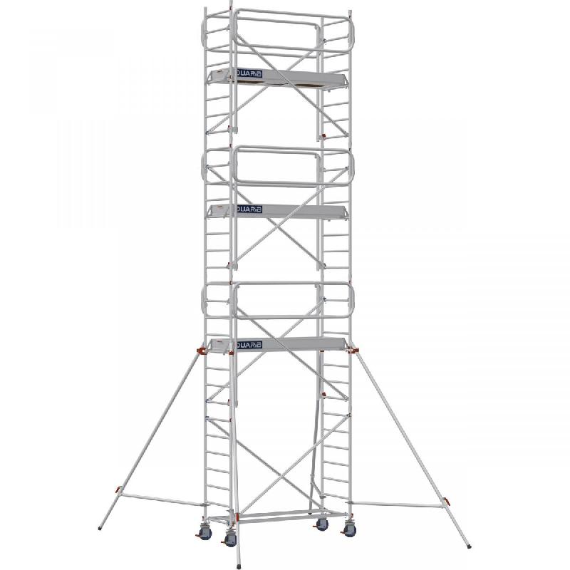 Échafaudage roulant aluminium DOCKER 85 version garde-corps EXMDS - Hauteur de travail : 8,90 m - DUARIB - 7120072_0