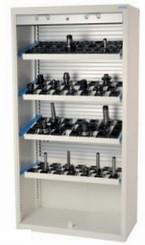 Armoire à rideau en plastique 02.295.01/3A - cadres inclinés ou horizontaux - avec étagère et porte-outils inclus_0