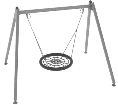 Balançoire nid d'oiseau - 1kab0002 - Inox - Capacité 6 personnes - Tranche d'âge 2 ans et plus_0