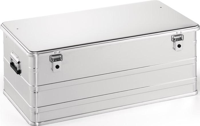 Boîte en aluminium L902xl495xH367 mm - 140 L avec fermoir à déclic et perçages - résistante et stable_0