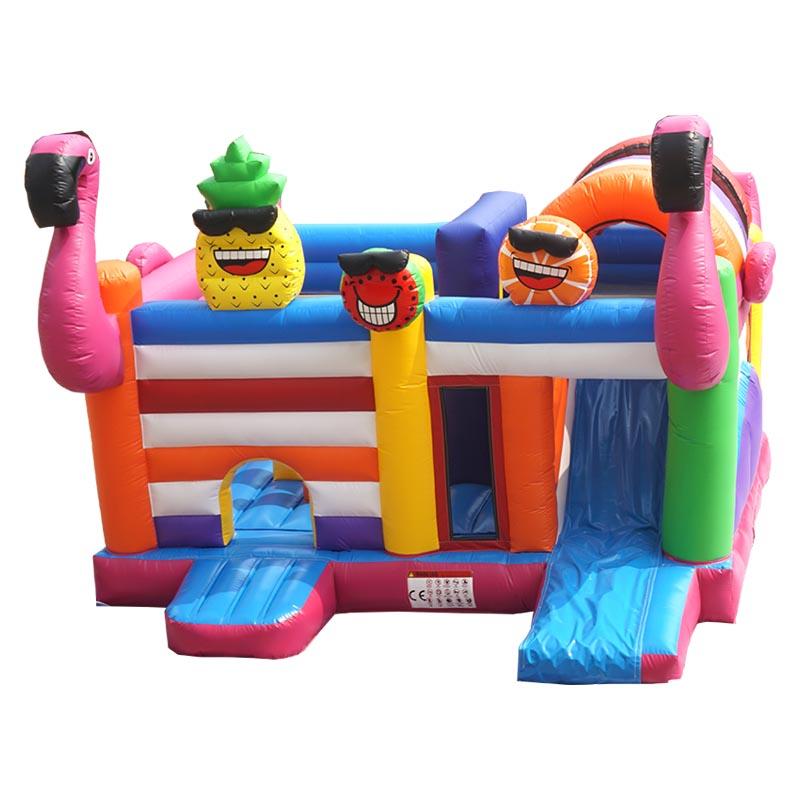 Château gonflable Rigolo - Réf. CO24-LI - Combo Bouncer et toboggan - Dimensions 5,5 x 5 x 4,1 m_0