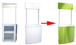 Comptoir Promoter - PVC léger transportable pour stands et salons_0