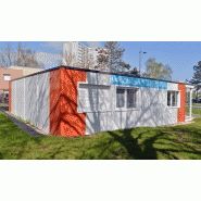 Constructions modulaires - Atemco - 118 m² avec bardage moderne orange et blanc_0