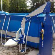 Élévateur de piscine fixe sur batterie F100 SOLAH - structure tournante, acier galvanisé, jusqu'à 140 kg_0