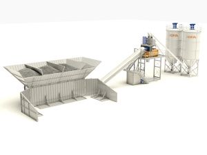 Fivetech 2500 B centrale à béton mobile - Euromecc - production 100 m3/h avec cabine de commande intégrée_0