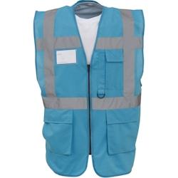 Gilet multifonction haute visibilité  bleu saphir T.M Yoko - M polyester 6933883219587_0