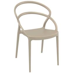 Ligne chr toulon chaise - taupe  carton de 4 - marron plastique MCH-750713-TAUP_0
