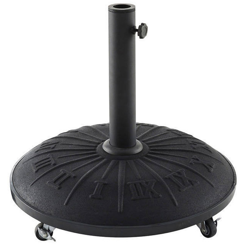 PIED DE PARASOL MOTIF CADRAN SOLAIRE 25 KG NOIR - HESPERIDE