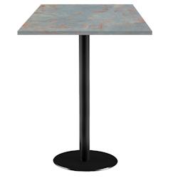 Restootab - Mange-debout 60x60cm - modèle Rome gris rouille - marron Bois manufacturé 3760371514281_0