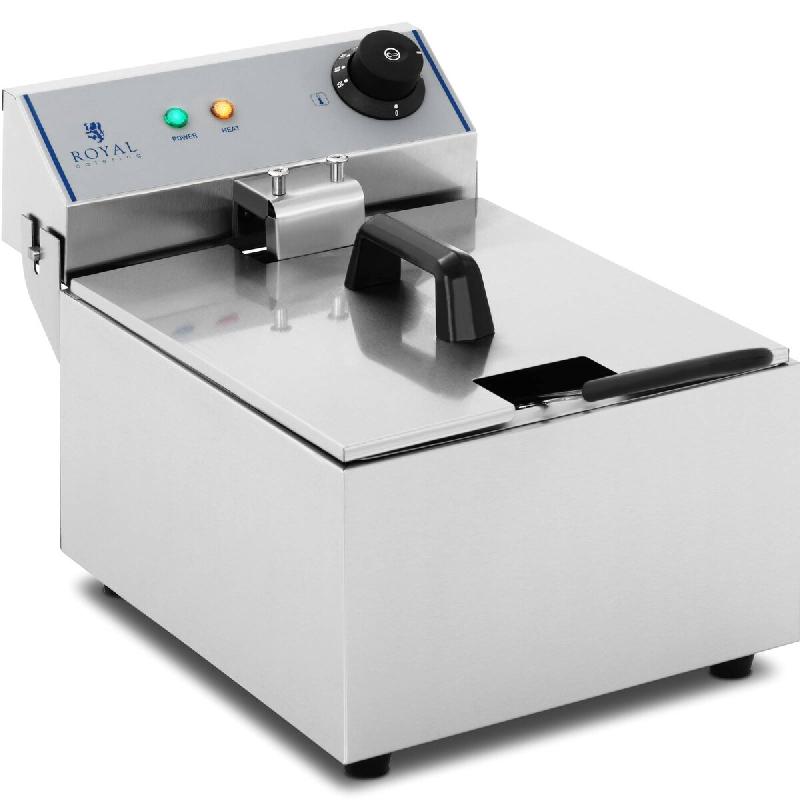 Royal Catering - Royal Catering Friteuse Électrique De Restaurant Simple Professionnelle RCEF-10EY-ECO (3 200 W, Volume Total: 10 l/Huile: 5,3 l, - i_0