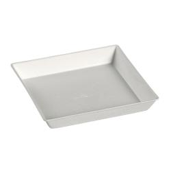 SOLIA Assiette Quartz pulpe de canne avec lamination 110x110 mm - par 200 pièces - blanc Bagasse VF45071_0