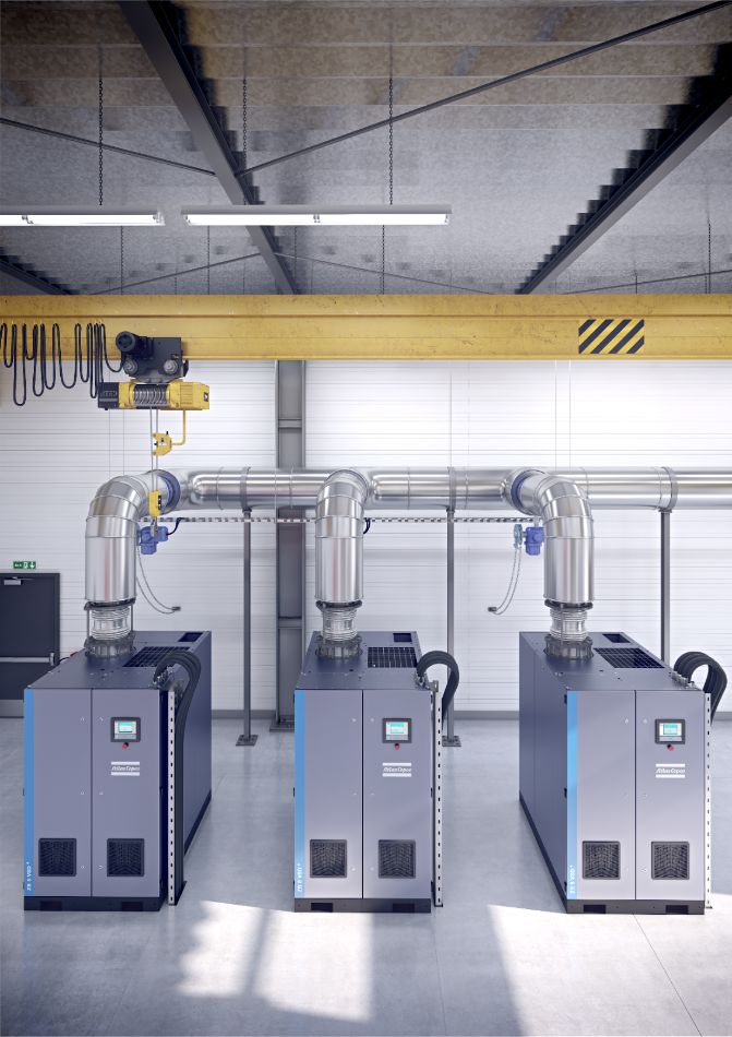 Surpresseur d'air centrifuge sans huile ZB VSD+ - Atlas Copco Gontrols - débit d'air libre 556 à 3083 l/s - pression de service 0,3 à 1,4 bar - certifié ISO 8573-1 classe 0_0