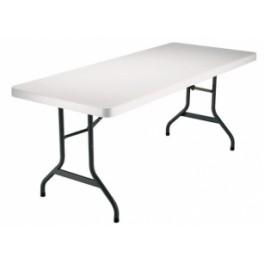 Table rectangulaire en polyéthylène - ultra-résistante et pliable - 6 à 8 personnes_0