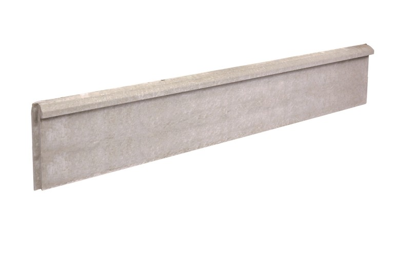 Plaque de soubassement chaperonnée 38044 - Béton armé - Gris - 250x50x3.8 cm - Fabrication française_0