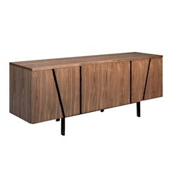 AC ANGEL CERDA Angel Cerdá Buffet noyer et acier noir 3124C 191 x 50 x 74 - marron Bois massif 8435631004547_0