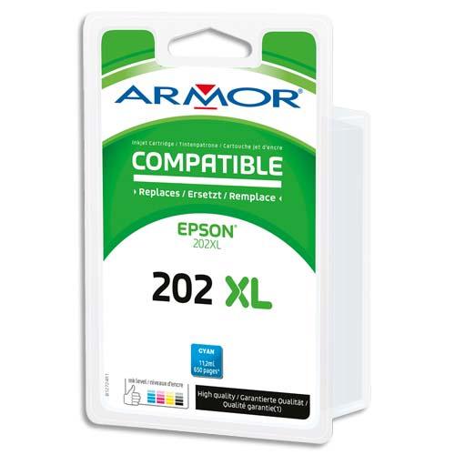 Cartouche compatible jet d'encre Epson 202XL Cyan - Armor B12724R1_0