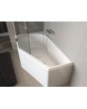 Baignoire-douche d'angle Copenhague 160 x 90 cm - avec pare-baignoire, tablier et coin douche_0