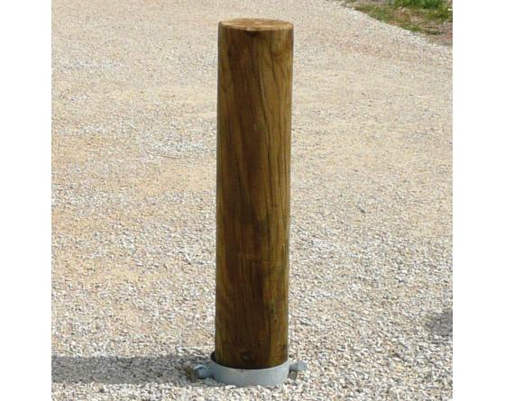 Bornes rondes fixes en bois - Ø. 80 à Ø. 200 mm - Non rétro-réfléchissant_0