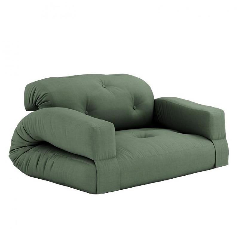 CANAPÉ FUTON STANDARD CONVERTIBLE HIPPO SOFA COULEUR VERT OLIVE_0