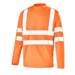 Cepovett - Tee-shirt manches longues Fluo Base 2 Orange Taille L - L 3603622252061_0