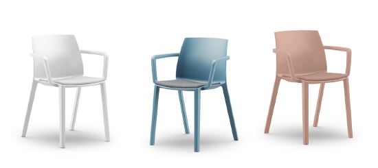 Chaise empilable 100 % polypro de très haute qualité - Soléo, usage intérieur/extérieur, charge max 110 kg, design multi-espaces_0