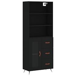 HELLOSHOP26 - Buffet bahut commode armoire meuble de rangement organisateur cuisine salle de séjour salon haut 69,5 x 34 x 180 cm bois d'ingénierie_0