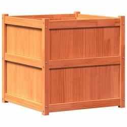 Helloshop26 - Jardinière bac lit surélevé plantes fleurs terrasse jardin cire 70 x 70 x 70 cm bois de pin massif marron 02_0038495 - 3000217702725_0