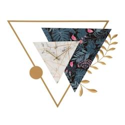 Horloge en métal Triangle 75 x 4.5 x 59 cm Mauro Ferretti - multicolore 0647930000_0