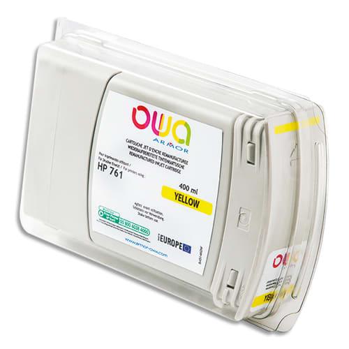 Owa cartouche compatible jet d'encre remanufacturée jaune hp 761 / cm 992 a b45146ow_0