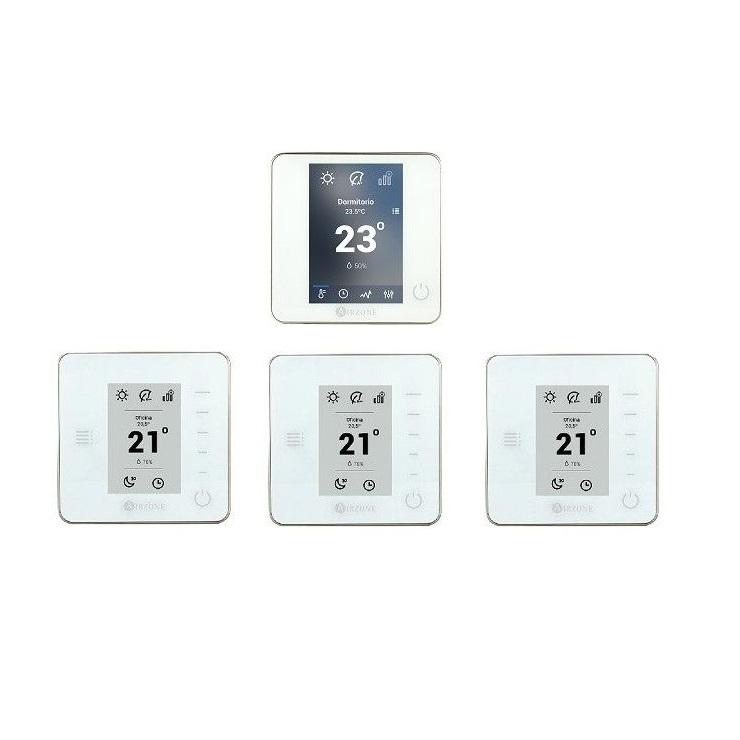 PACK THERMOSTATS BLUE THINK RADIO AIRZONE BLANC 4 ZONES_0