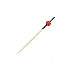 Packnwood FHC - Pique bambou Kita avec décor noir et boule rouge  H70mm - 2000Pcs - Bambou 209BBKITA_0