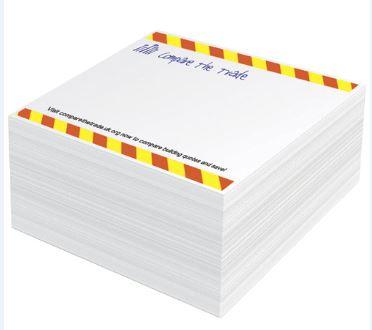 Petit bloc mémo Block-Mate® 1C 100 x 100 - 540 feuilles vierges - Impression personnalisable_0