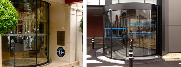 Portes piétonnes cintrées et rondes - technologie de pointe pour l'électronique et la motorisation_0