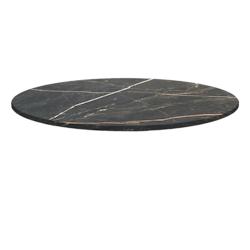 Restootab - Plateau Ø70 decor marbre samas - noir Bois manufacturé PL-R70M-MB.SAMA_0