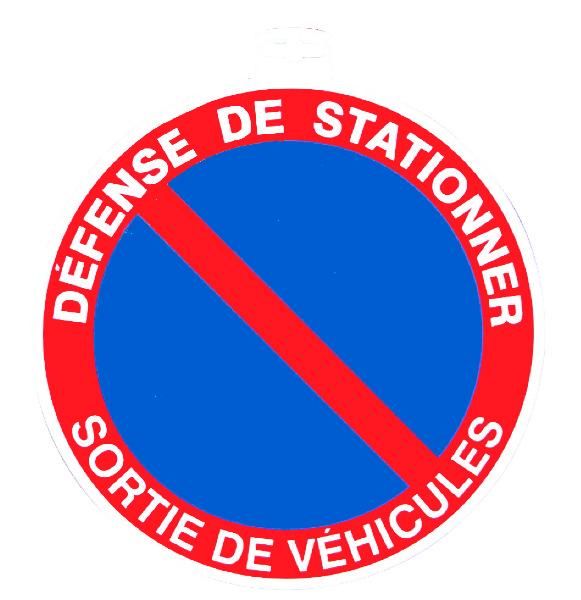 SIGNALETIQUE DEFENCE STATIONNER SORTIE VEHICULE