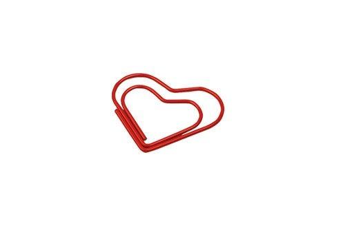 Trombones cœur en sachet plastique publicitaire - Lot de 20_0
