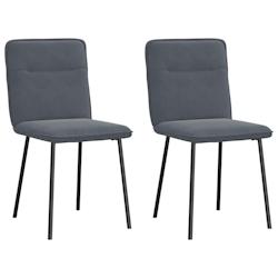 VidaXL Chaises à Manger Lot De 2 Gris Foncé Velours - gris 4101210_0