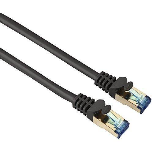 Câble réseau RJ45 mâle - RJ45 mâle, Cat. 6, PIMF, plaqué or, gris, 5m - connecteurs blindés et haute performance_0