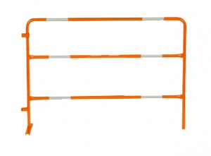 Barrière de chantier orange standard - Hauteur 1m - Longueur 1.5m - Tube diam 28 mm_0