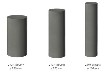 Borne métallique en acier peint sur zinc - Tube acier Ø 160, 220 et 270 mm - BARCELONE_0