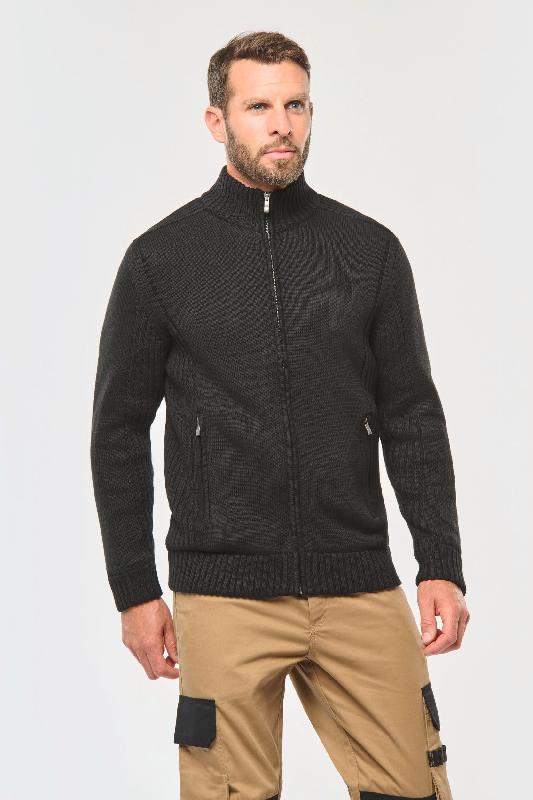 Cardigan doublé polaire homme - Réf: WK959 - WK. Designed To Work - Tailles S à 4XL - Couleurs variées_0