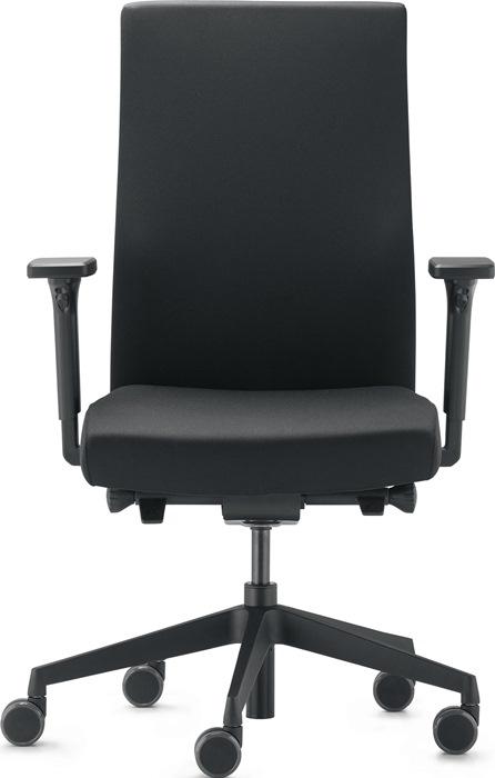 Chaise de bureau pivotante noire - technique synchrone - accoudoirs réglables - hauteur d'assise 410-520 mm - charge 110 kg - TREND OFFICE_0