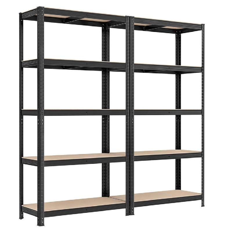 Helloshop26 - Étagère charge lourde métallique 180 x 90 x 40 cm 5 niveaux charge totale 875 kg (175 kg/niveau) étagère de rangement 12_0005582 -_0