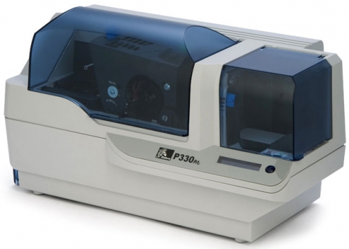 Imprimante pour cartes de visite PCV recto/verso - Zebra P330m avec afficheur LCD et coque translucide idéale pour badges d’étudiant ou contrôle d’accès_0