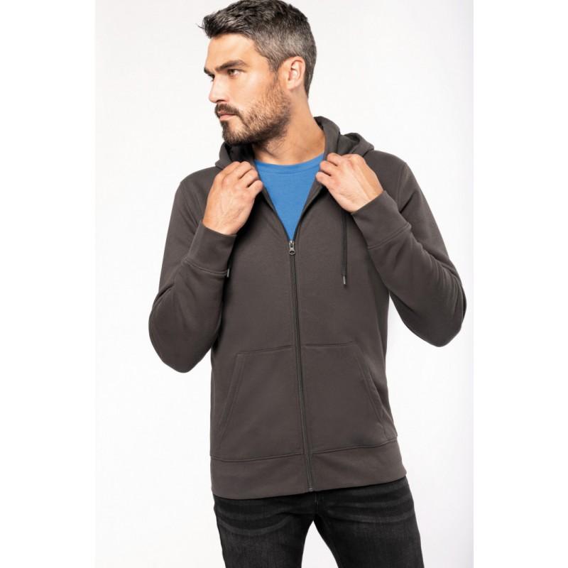 K4030 - Sweat-shirt à capuche écoresponsable homme - Fermeture éclair - 85% coton bio et 15% polyester recyclé_0